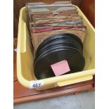 A box of 78rpm records