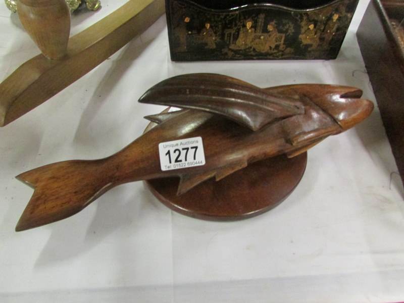 A Pitcairn island carved flying fish, ci