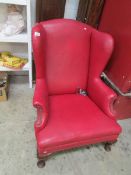 A red wing arm chair