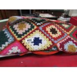 A crocheted blanket