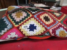 A crocheted blanket