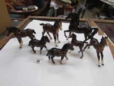 7 Beswick horses