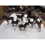 7 Beswick horses