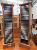 2 teak CD stands and large quantity of C