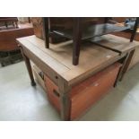 An oak draw leaf table