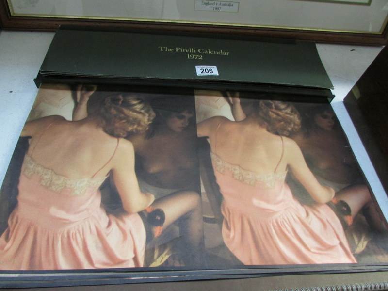 2 Pirelli calendars, one dated 1972