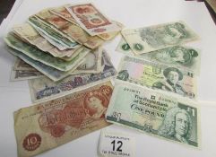 A mixed lot of old bank notes including
