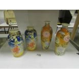 2 pairs of Satsuma vases,1 a/f