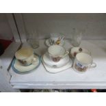 A mixed lot of tea cups and saucers etc