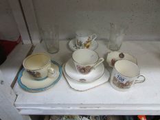 A mixed lot of tea cups and saucers etc