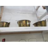 3 brass jam pans