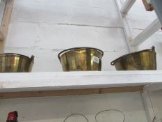 3 brass jam pans