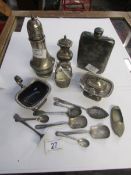A mixed lot of silver plate including su