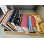 A box of books on opera and general musi