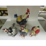 4 rocking roosters by Gallo