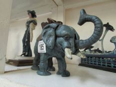 A cast iron elephant money box
