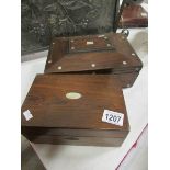 2 Rosewood boxes
