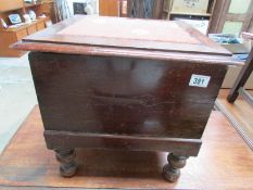 A Victorian commode with liner