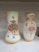 2 Edwardian Crown Devon vases