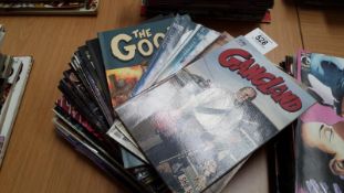 A collection of graphic novels and comic