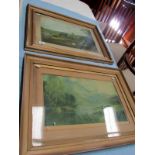 A pair of framed and glazed country scen