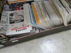 A box of football magazines