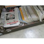 A box of football magazines