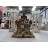 A ceramic mantel clock