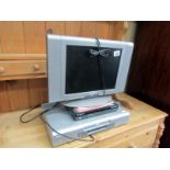 A Hitachi 15" flat screen TV with Philli