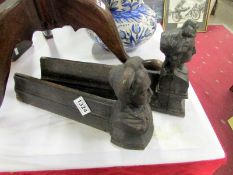 2 Victorian cast iron boot scrapers