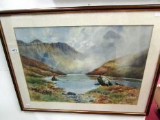 A framed and glazed watercolour of a Sco