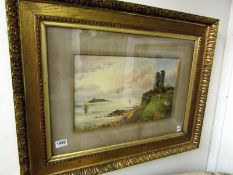 A gilt framed and glazed watercolour, de