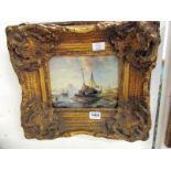 A gilt framed seascape