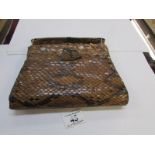 A crocodile skin handbag, a/f