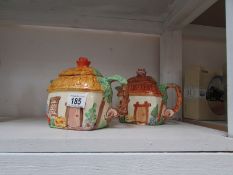 2 Wade cottage teapots