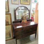 A mahogany dressing table