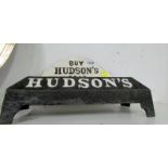 A Cast iron Hudson's soap stand