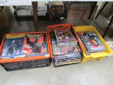 3 boxes of comics and magazines includin