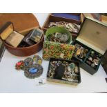 A mixed lot of costume jewellery, cuff l