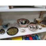 11 items of Alvingham pottery including