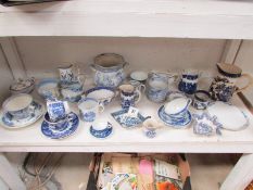 33 pieces of 19th century and other blue