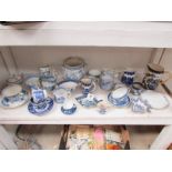 33 pieces of 19th century and other blue