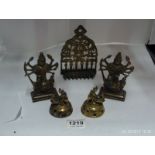 5 items of Brass including Indian Dietie