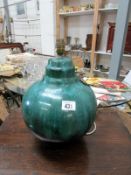 A pottery table lamp base