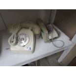 2 vintage telephones