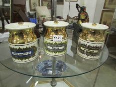 A set of 3 storage jars by Robert Stuart