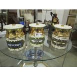 A set of 3 storage jars by Robert Stuart