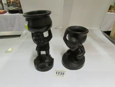 2 African carved figures
