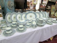 79 pieces of Wedgwood Florentine Turquoise tableware inc plates, tureens etc