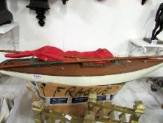 A large model of a sailing yacht